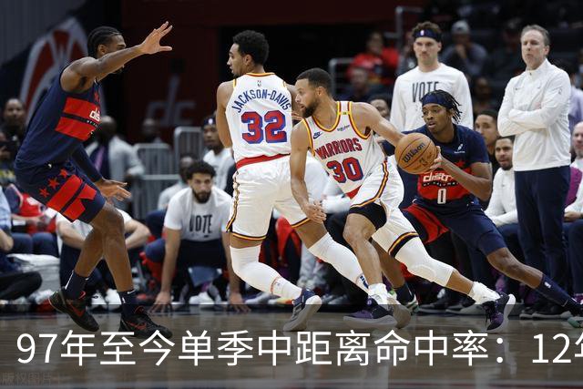 97年至今单季中距离命中率：12年贾米森最铁 嘴哥&威少&乔治在列